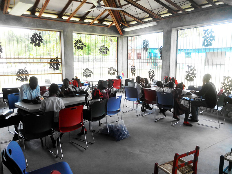 classroom in Deschapelles library