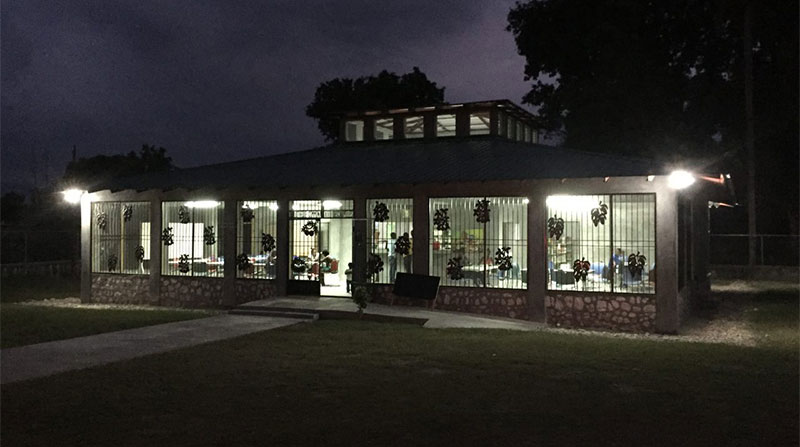 Deschapelles library at night